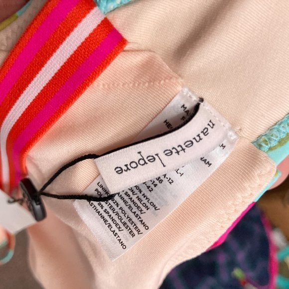 New Nanette Lepore 12 Anthropologie Floral Alana Apex Triangle Bikini Swim Top - Picture 6 of 7